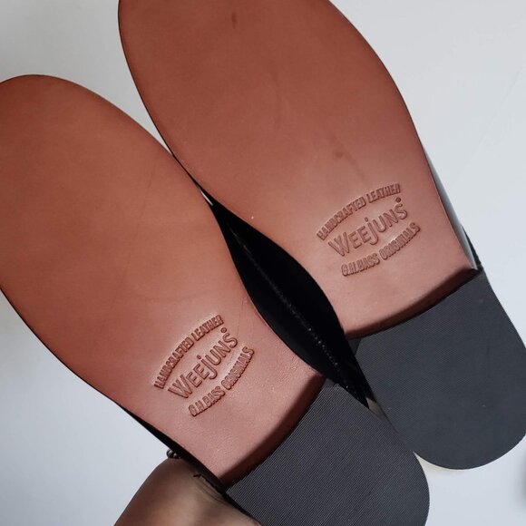 nib WEEJUNS Shearling Fur Loafer Shoes Flats Mules Clogs Bass Originals - Picture 8 of 13